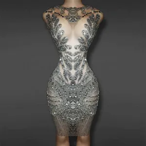 Naijah Rhinestone Mini Dress