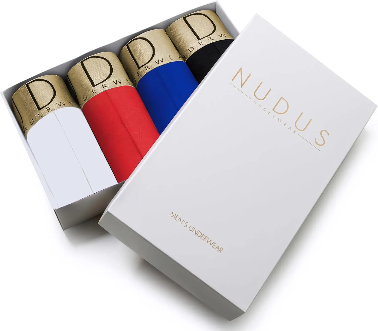 NUDUS Men's Bamboo Rayon 2 Pouches Underwear - Pack Of 4 Gift Box Briefs??