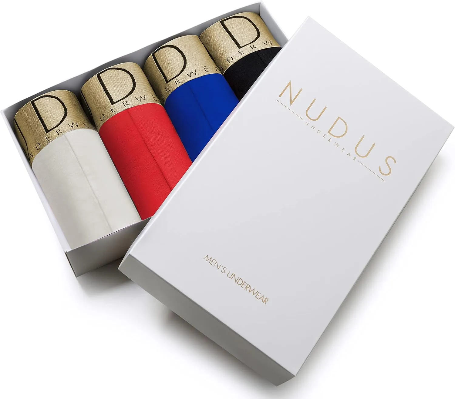 NUDUS Men's Bamboo Rayon 2 Pouches Underwear - Pack Of 4 Gift Box Briefs??