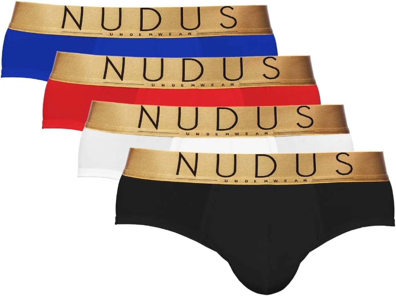 NUDUS Men's Bamboo Rayon 2 Pouches Underwear - Pack Of 4 Gift Box Briefs??
