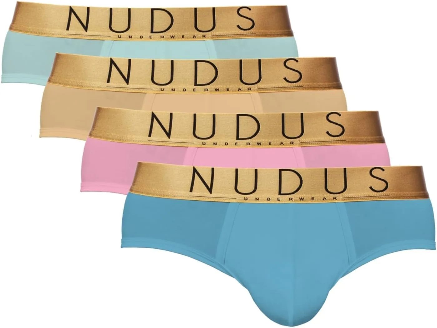 NUDUS Men's Bamboo Rayon 2 Pouches Underwear - Pack Of 4 Gift Box Briefs??