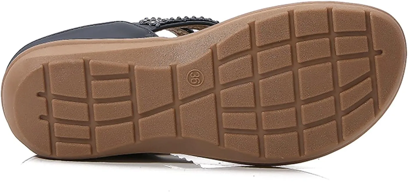 Orthopedic Sandals for Women Arch Support Wedge Flip Flops 2025 Comfortable Slip-On Boho Sandals Casual Summer Beach Slippers
