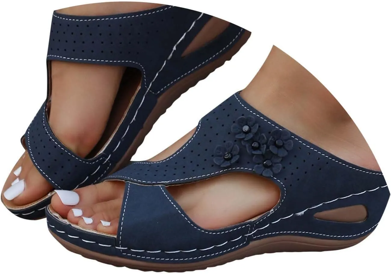 Orthopedic Sandals for Women Casual Summer Open Toe Beach Sandals Women Comfortable Arch Support Womens Sandals