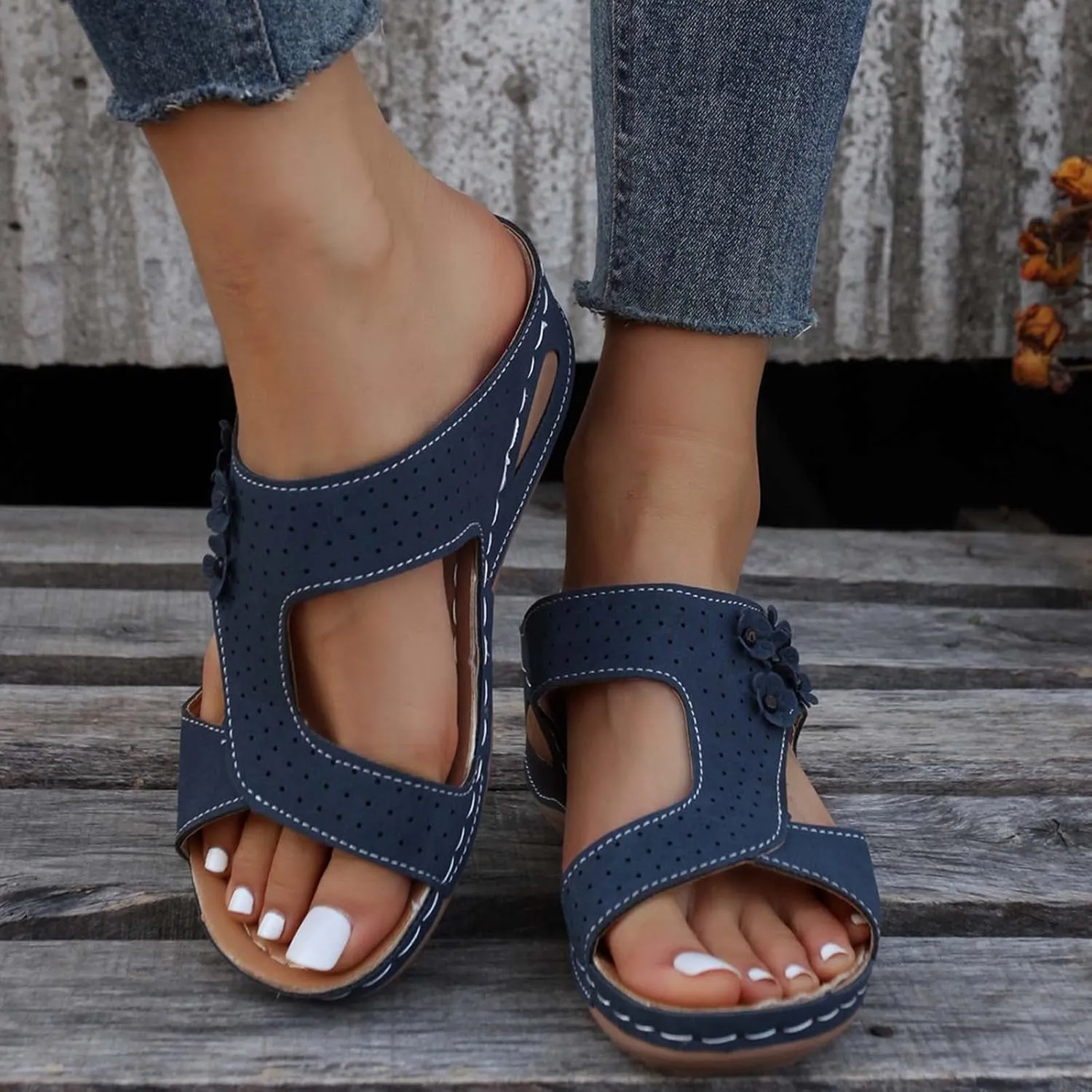 Orthopedic Sandals for Women Casual Summer Open Toe Beach Sandals Women Comfortable Arch Support Womens Sandals