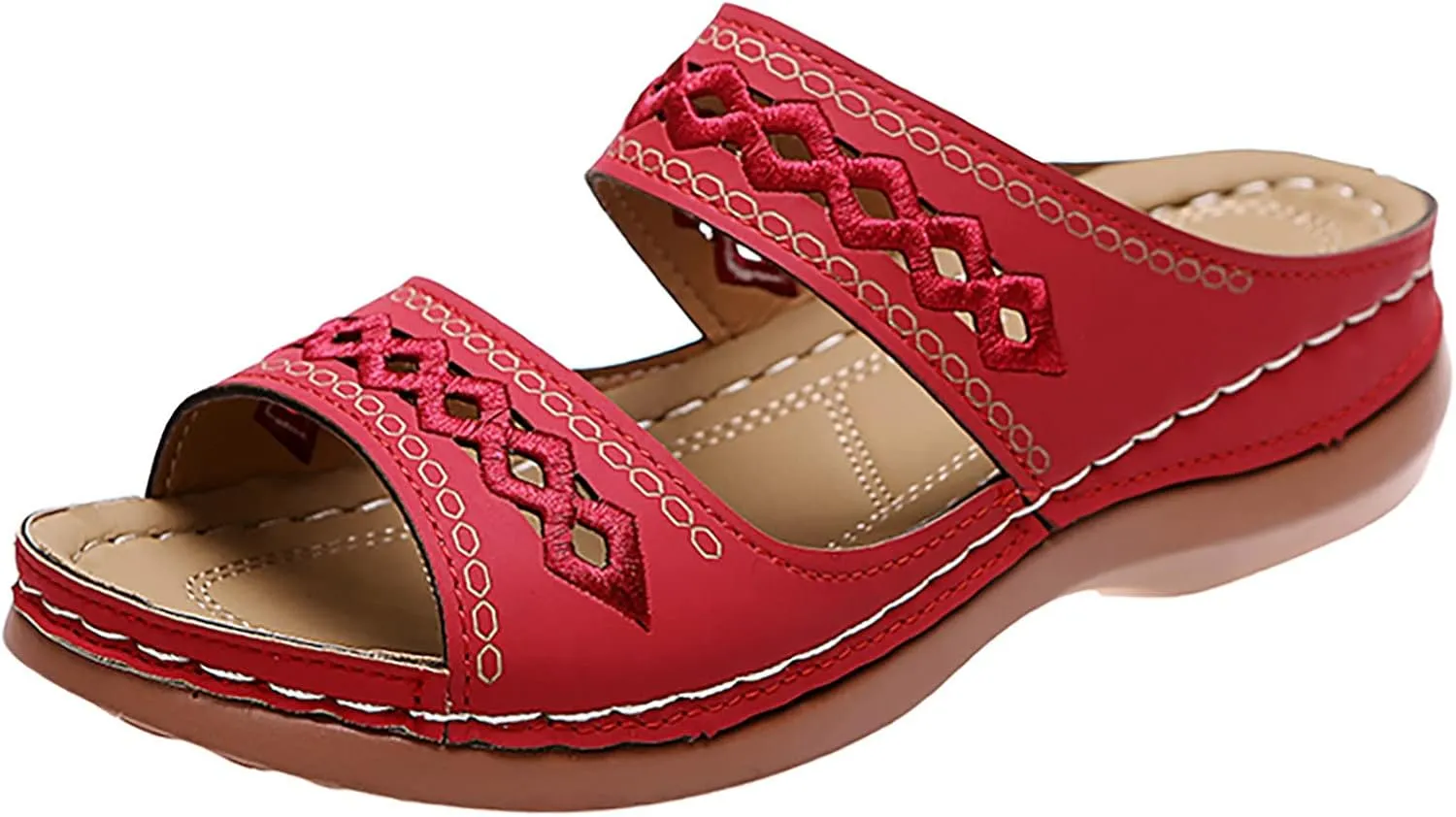 Orthopedic Sandals for Women Dressy Comfortable Wedge Sandals Flip Flops Summer Walking Sandals with Arch Support