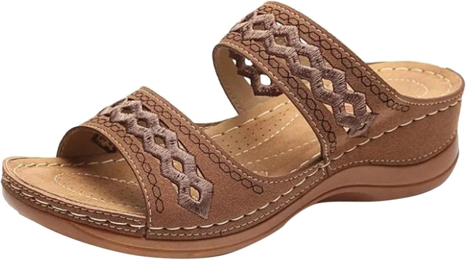 Orthopedic Sandals for Women with Arch Support Fashion Breathable Hollow Sandals Anti Slip Summer Flats Shoes