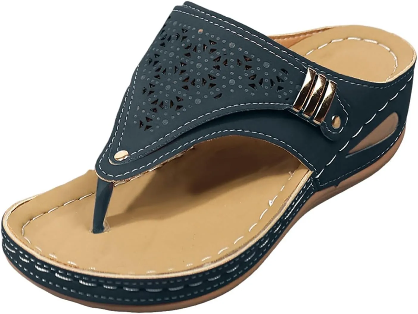 Orthopedic Sandals for Women, Women Dressy Summer Comfortable Sandals Arch Support Wedge Sandals Flip Flops Sandals