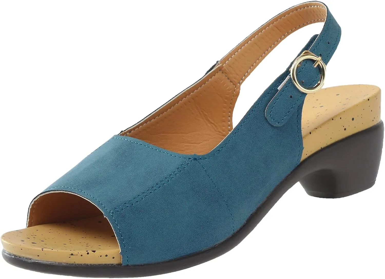 orthopedic shoes for women Sandals for Women Dressy Summer 2024 Anjelic Clear Low Block Chunky Slip On Heels for Women