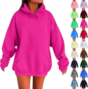 Oversized Hoodies for Women Cute Sweatshirts Long Sleeve Comfy Casual Basic Pullover Tops 2024 Fall Fashion Outfits