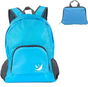 Packable Backpack - Lightweight Waterproof Small Foldable Hiking Backpack for Versatile Usage - Blue