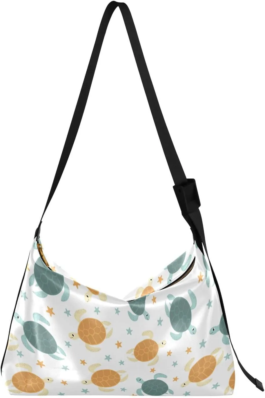 Pattern with Turtle Hobo Crossbody Bags for Women Leather Large Shoulder Bag Cross Body Trendy Womens Tote Bags Handbag for Travel Shopping