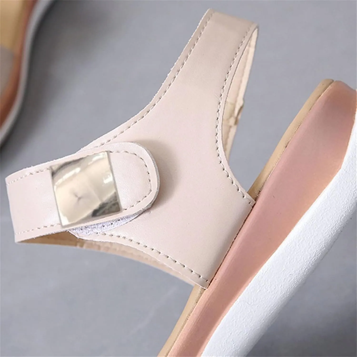 peqiut Casual Sandals Women Wedge Orthopedic Sandals for Women Slip On Comfortable Beach Sandals Shoes