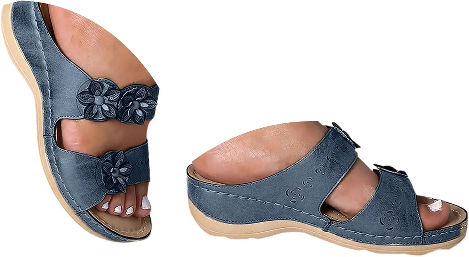 peqiut Platform Sandals Women Summer Comfortable Lightweight Breathable Orthopedic Sandals Women Dressy Womens Sandals 2024