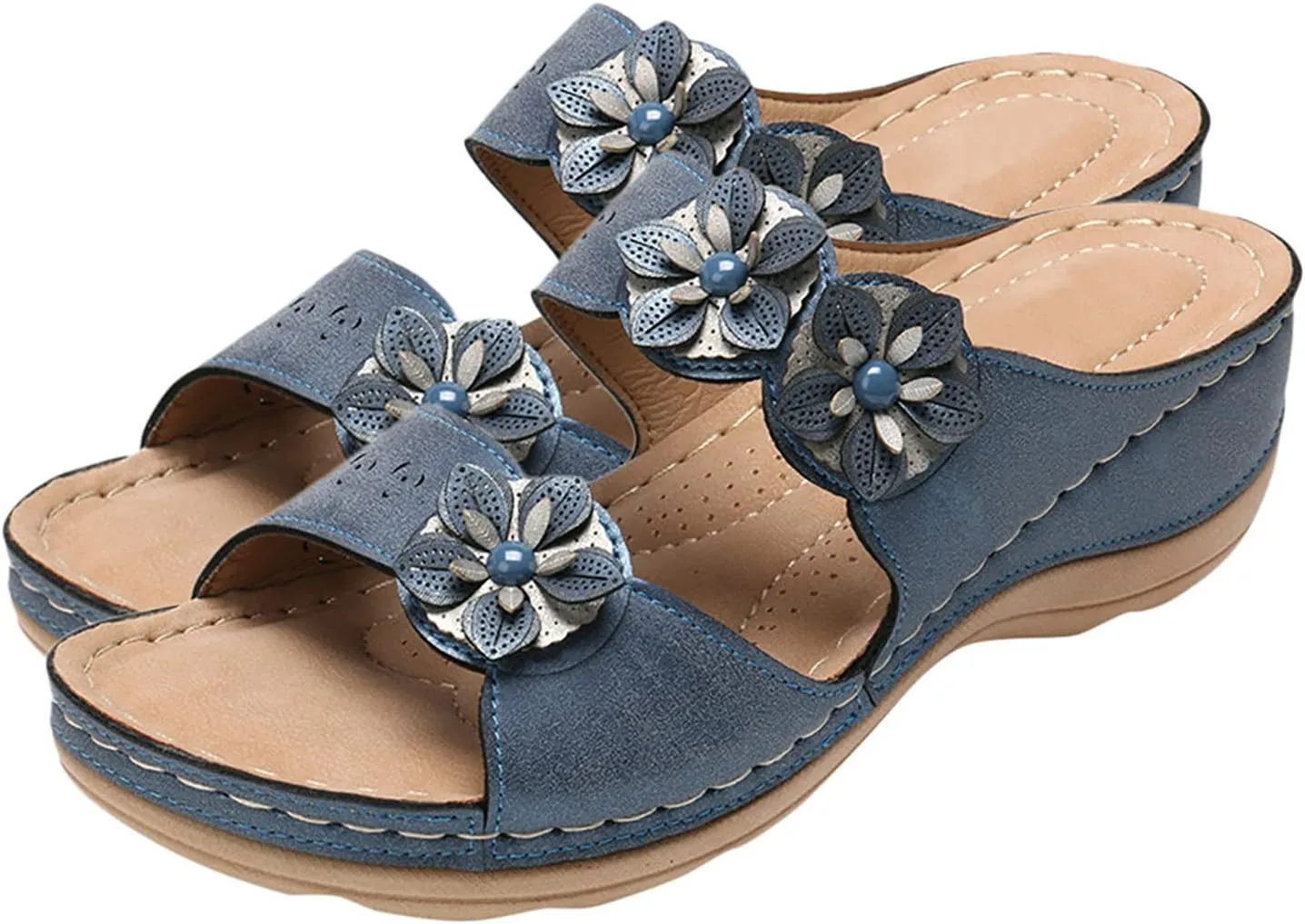 peqiut Platform Sandals Women Summer Comfortable Lightweight Breathable Orthopedic Sandals Women Dressy Womens Sandals 2024