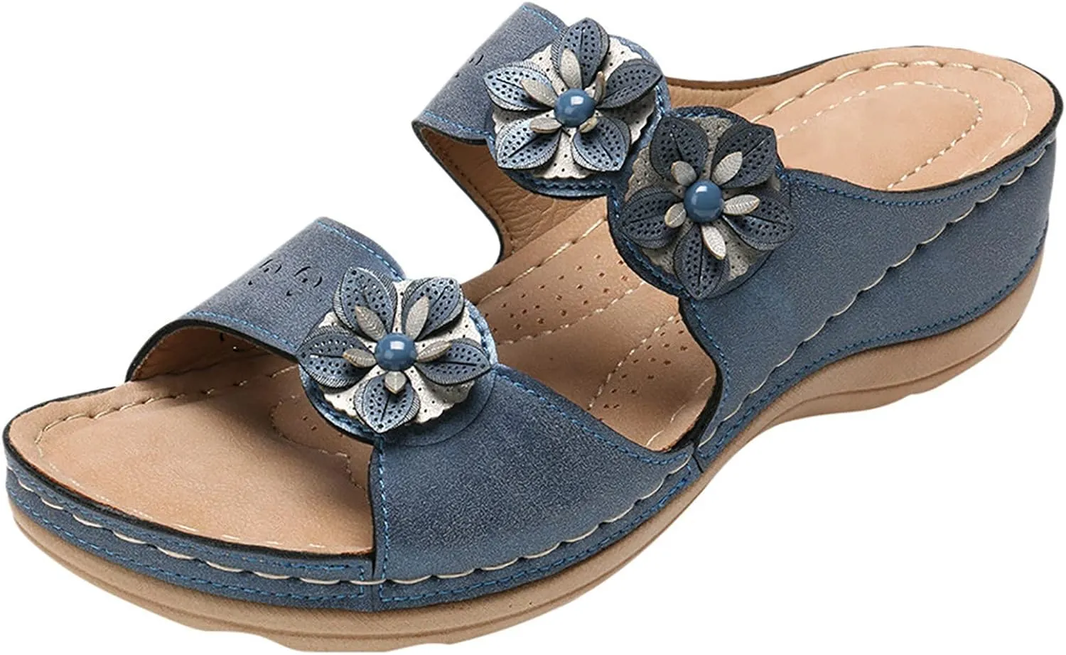 peqiut Platform Sandals Women Summer Comfortable Lightweight Breathable Orthopedic Sandals Women Dressy Womens Sandals 2024