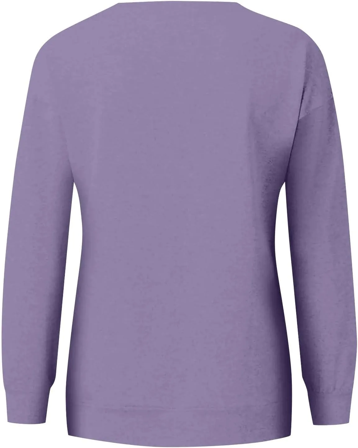 Plain Crewneck Sweatshirts Women Lightweight Fleece Oversized Sweatshirt Pullover Long Sleeve Tops Kangaroo Pocket