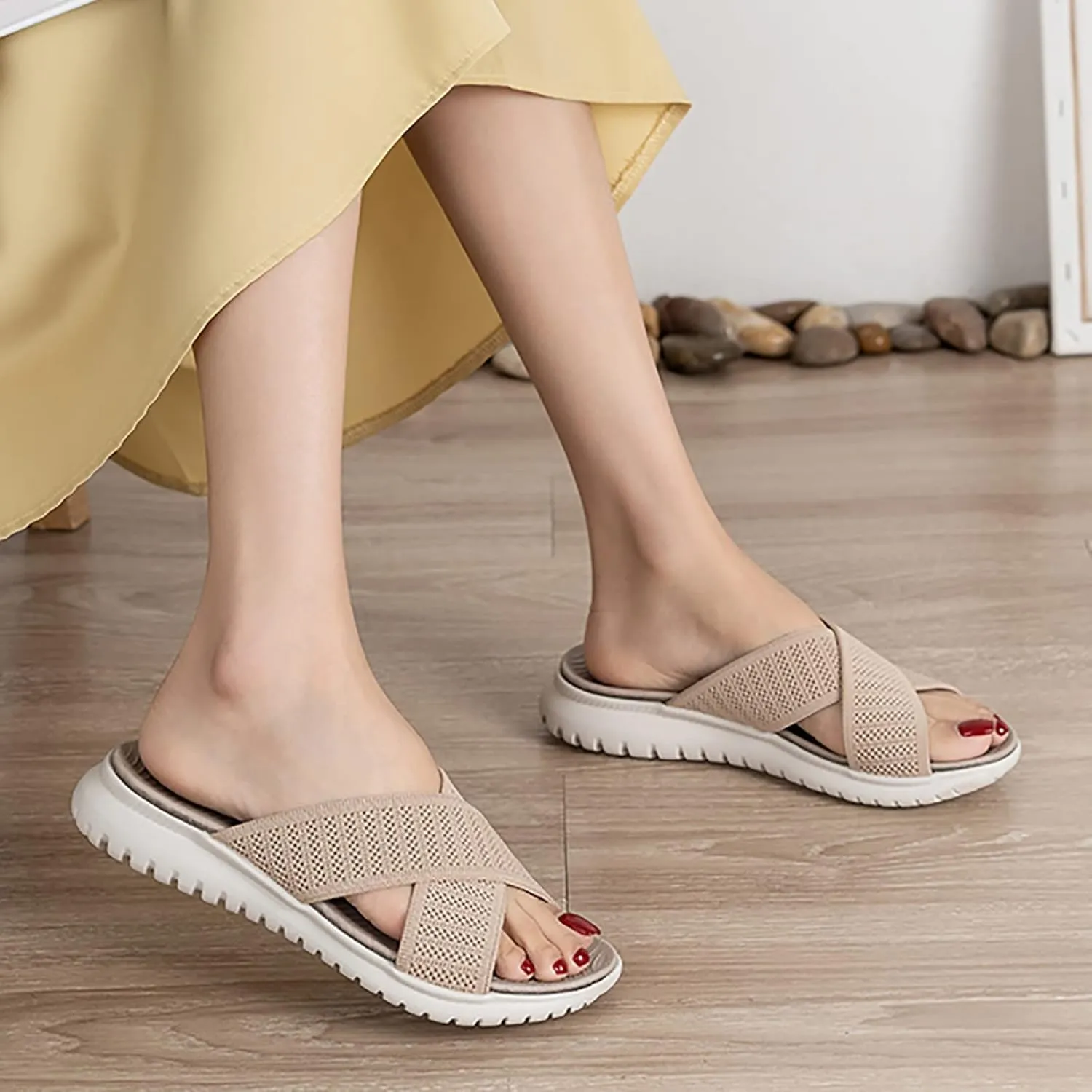 Plantar Fasciitis Slippers Women Sandal Heel Pain Summer Sandals for Women 2024 Comfort Sandals Woman Womens Tennis Shoes Size 11 Orthopedic Womens Summer Sandals Spring Sandals for Women 2024
