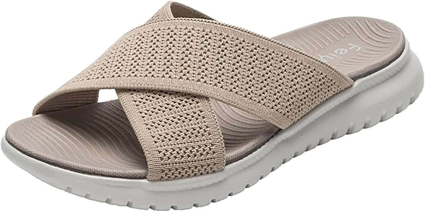 Plantar Fasciitis Slippers Women Sandal Heel Pain Summer Sandals for Women 2024 Comfort Sandals Woman Womens Tennis Shoes Size 11 Orthopedic Womens Summer Sandals Spring Sandals for Women 2024