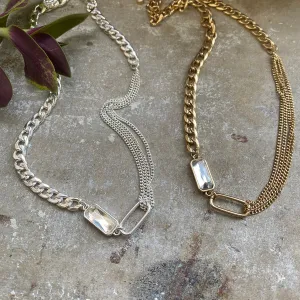 Reflections Crystal Necklace/Silver