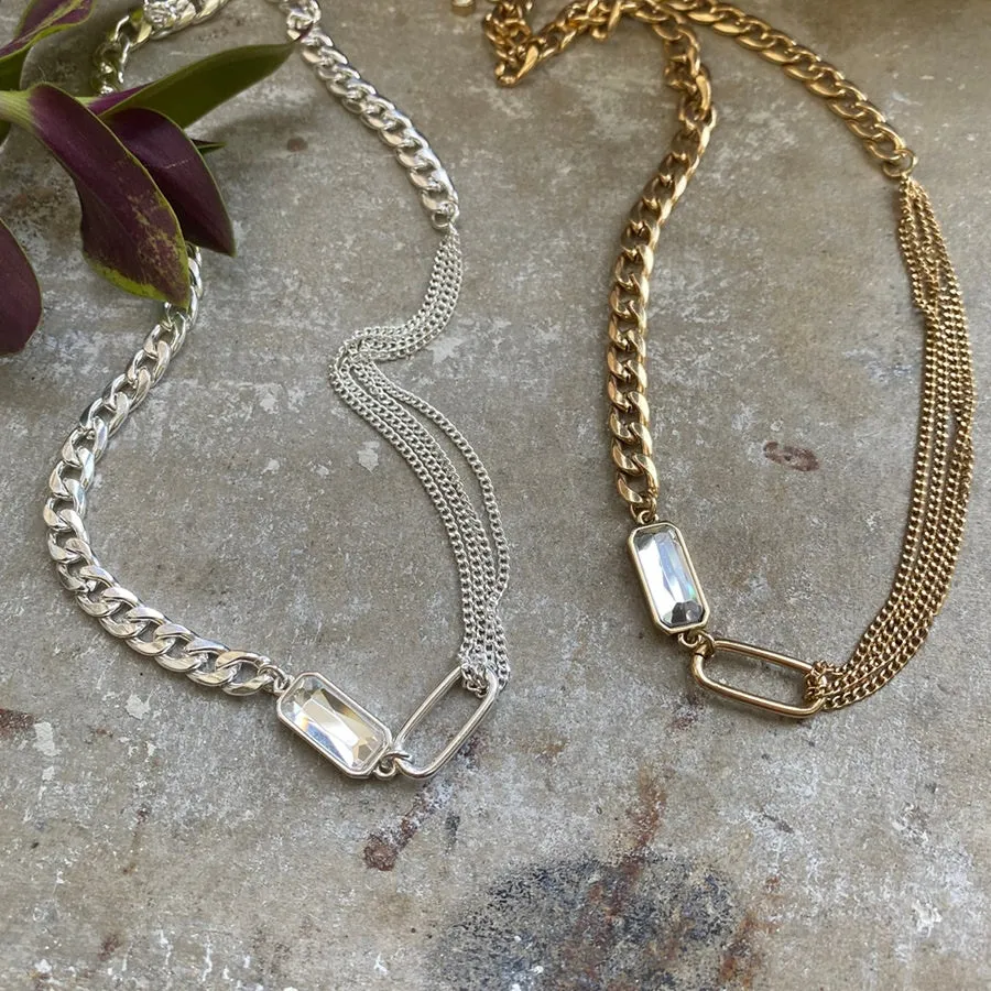Reflections Crystal Necklace/Silver