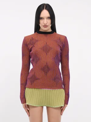 Relief Star Sweater (SS-X0024-09-02-BROWN-PURPLE)