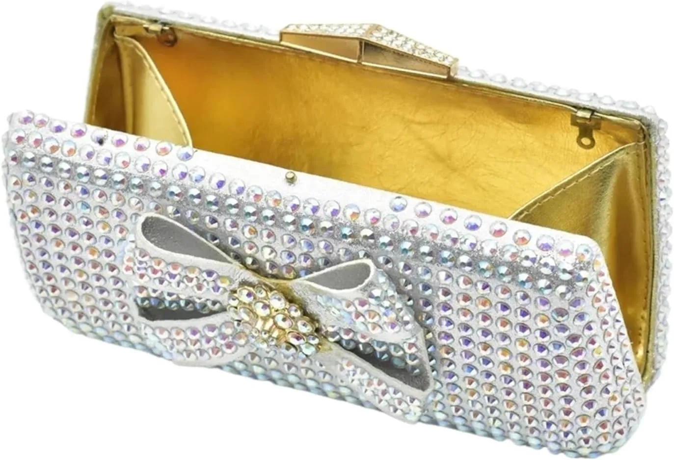 Rhinestone Purse Evening Clutch Purses Bag Shiny Crystal Clutch Purse Party Banquet Bag(Black)