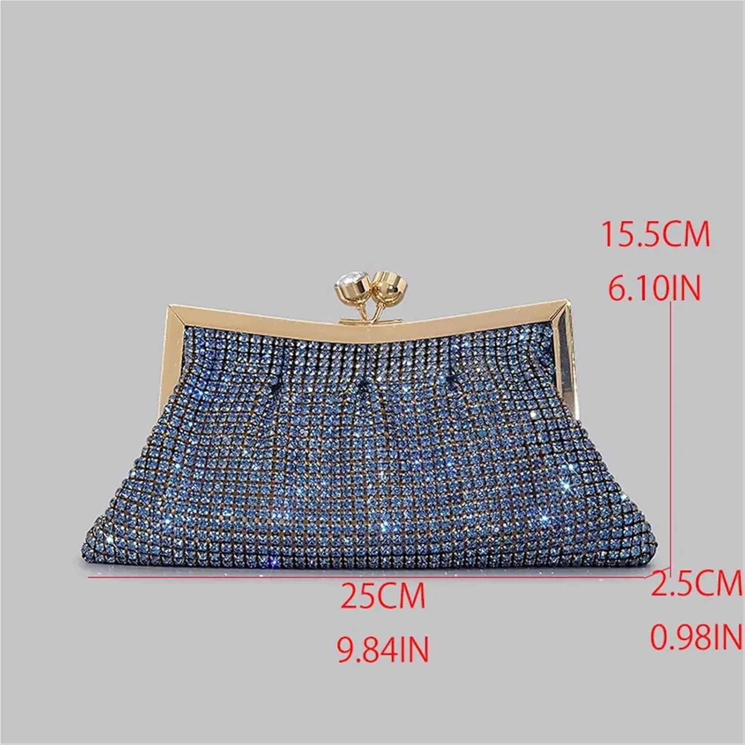 Rhinestone Purse Rhinestone Clutch Bag for Women Shinny Diamonds Evening Party Purses(Gold)
