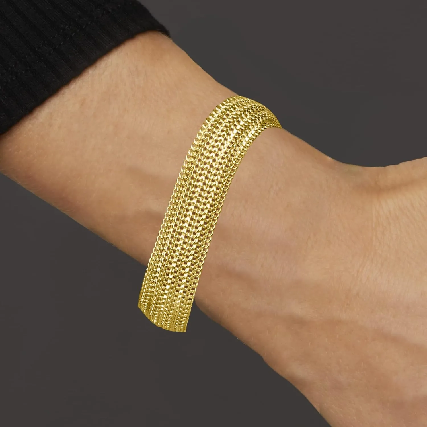 Ross-Simons 18kt Gold Over Sterling Mesh Bracelet