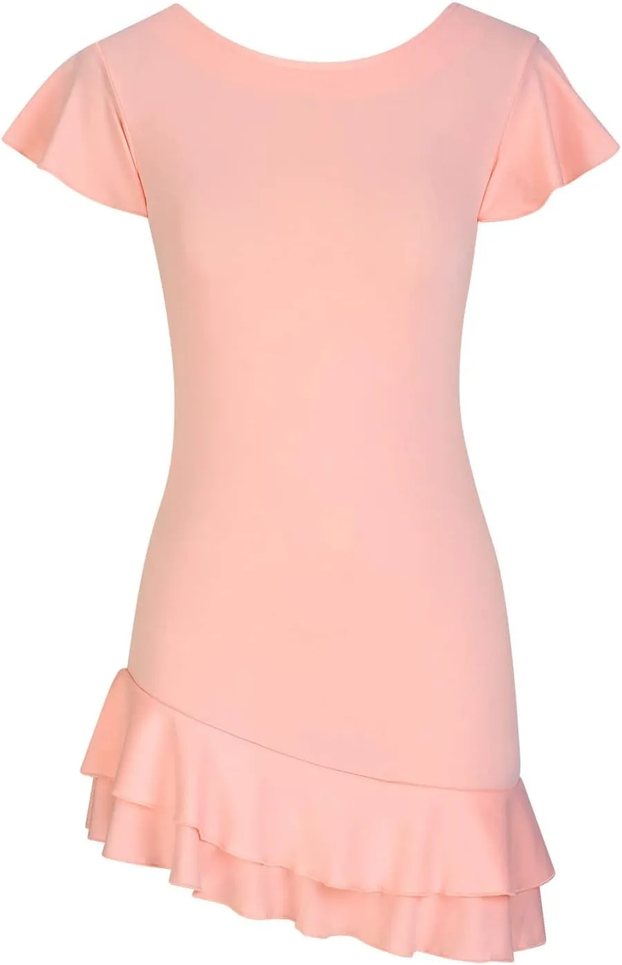 Ruffle Mini Dress for Women 2025 Summer Cap Sleeve Pleated Casual Dress Crewneck Semi Formal Party Prom Dress