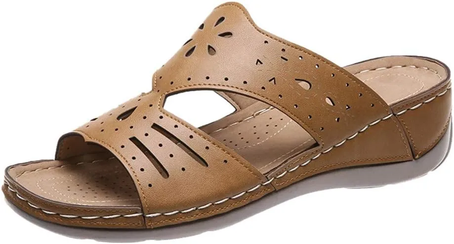 Sandals for Women Platform,Women's Floral Summer Sandals Casual Comfortable Flip Flops Beach Shoes T-Strap Thong Flat Sandals