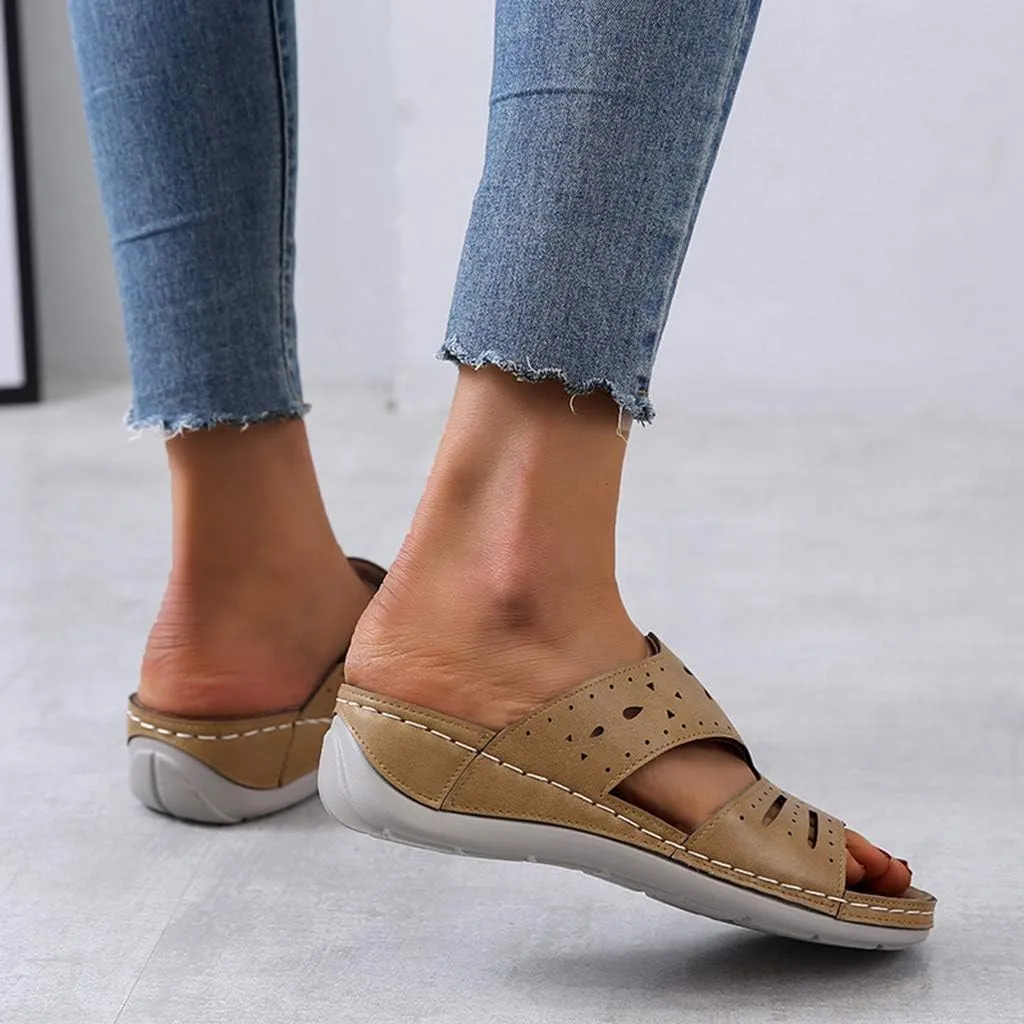 Sandals for Women Platform,Women's Floral Summer Sandals Casual Comfortable Flip Flops Beach Shoes T-Strap Thong Flat Sandals