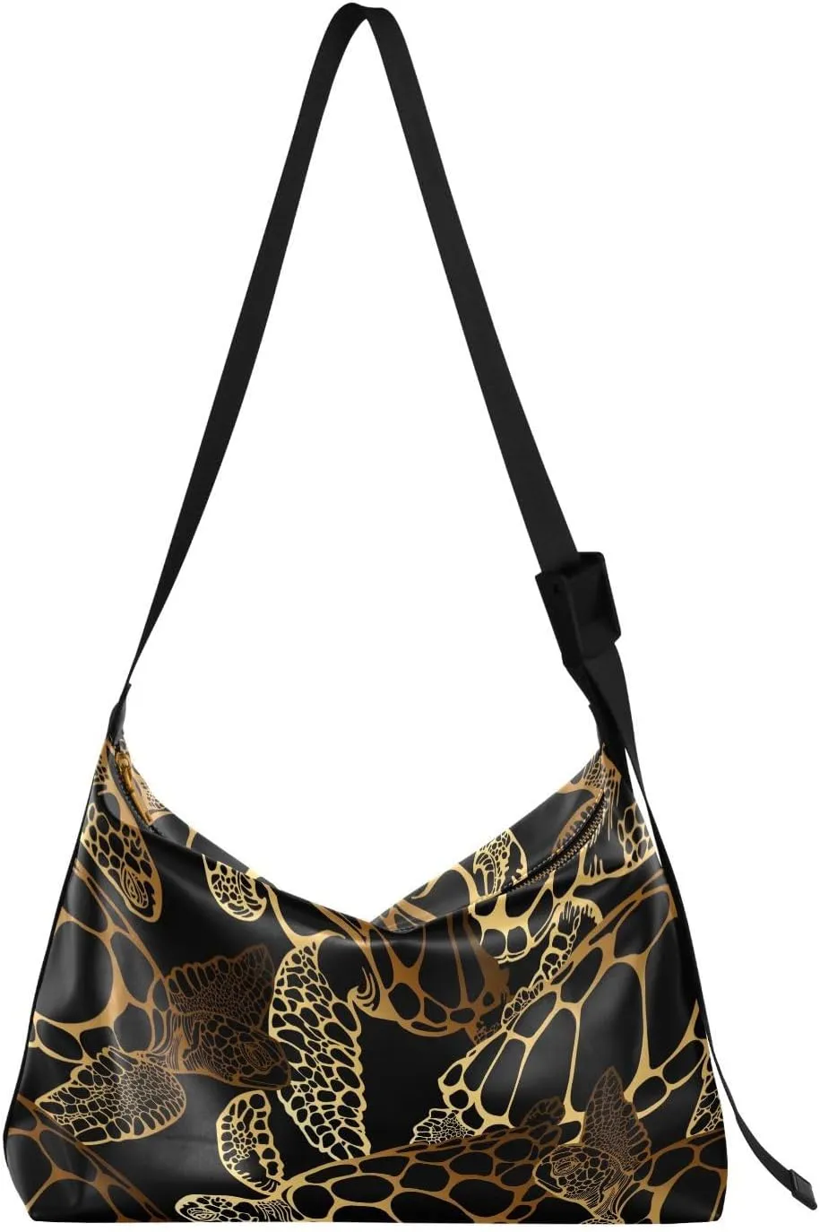 Sea Turtle with Ocean Waves Hobo Crossbody Bags for Women Leather Large Shoulder Bag Cross Body Boho Trendy Womens Tote Bags Handbag for Travel Shopping