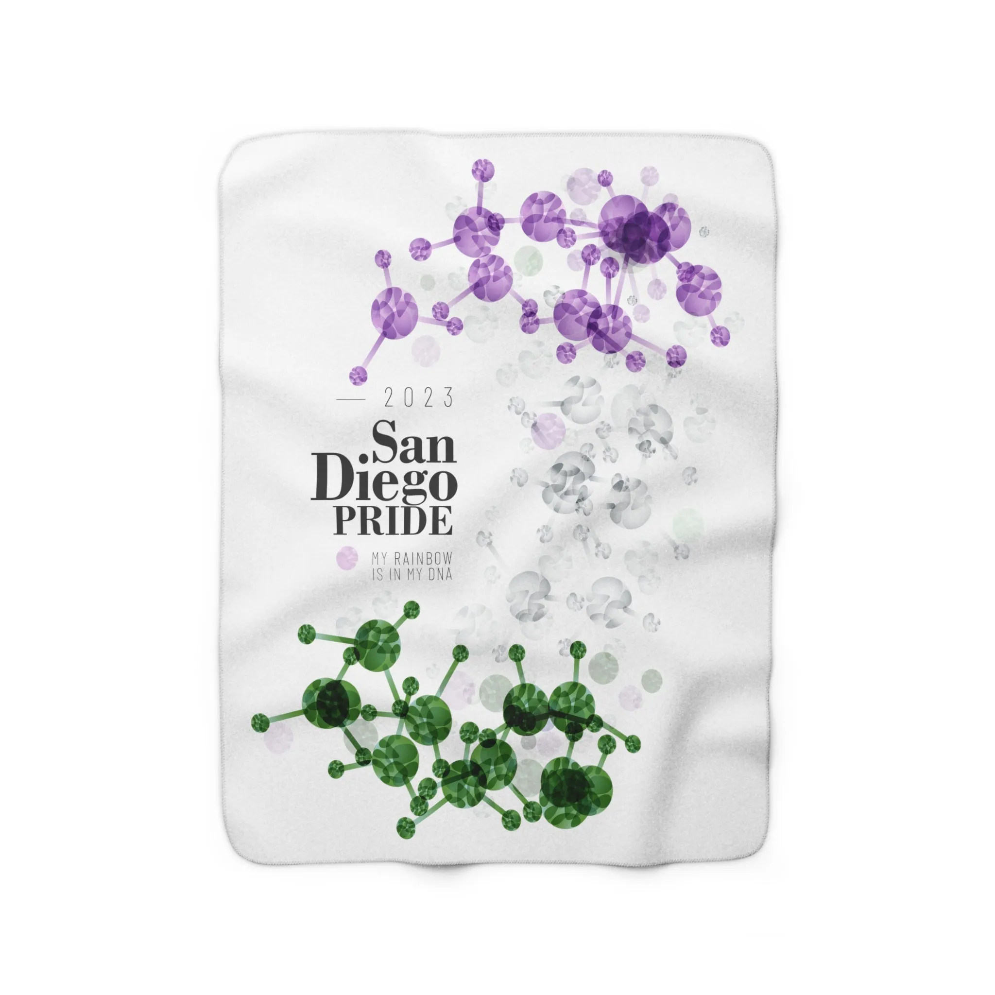 SHAVA CO Genderqueer Flag 2023 Pride, San Diego Sherpa Fleece Blanket - My Rainbow Is In My DNA