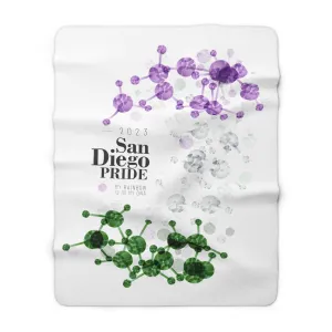 SHAVA CO Genderqueer Flag 2023 Pride, San Diego Sherpa Fleece Blanket - My Rainbow Is In My DNA