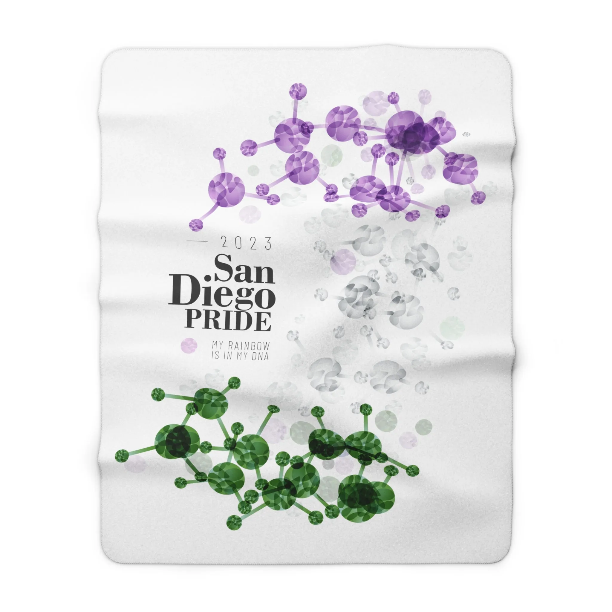 SHAVA CO Genderqueer Flag 2023 Pride, San Diego Sherpa Fleece Blanket - My Rainbow Is In My DNA
