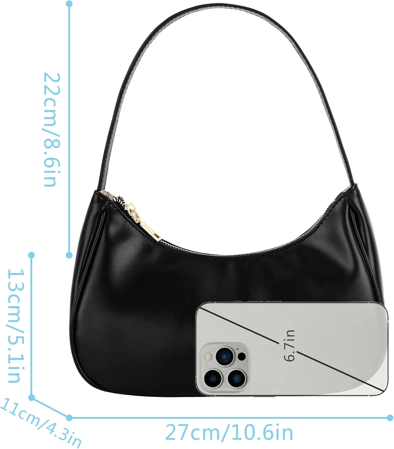 Shoulder Bags for Women,Mini Clutch Purse Cute Hobo Tote Handbag with Zipper Closure
