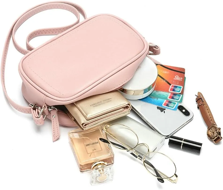 Small Crossbody Purse for Women Vegan Leather Cell Phone Shoulder Handbag Hobo Purse