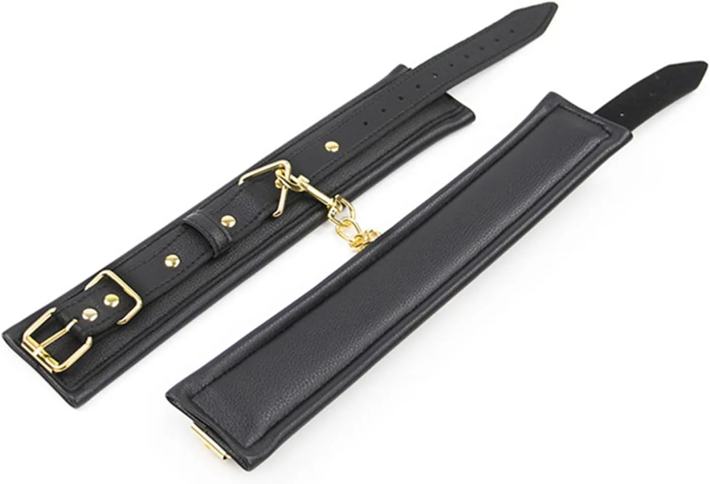 Soft Spong Padded Leather Bangles, Adjustable Ankle Bracelet with Chain Hook, Pin Buckle Bracelets Kits ?C Your Ultimate Cosplay Cuffs & Fashion Accessory