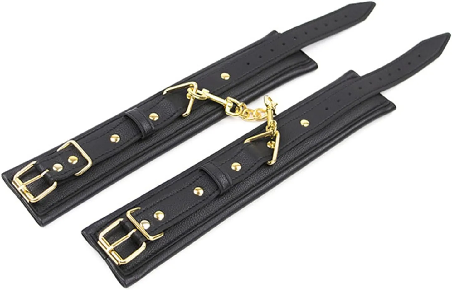 Soft Spong Padded Leather Bangles, Adjustable Ankle Bracelet with Chain Hook, Pin Buckle Bracelets Kits ?C Your Ultimate Cosplay Cuffs & Fashion Accessory