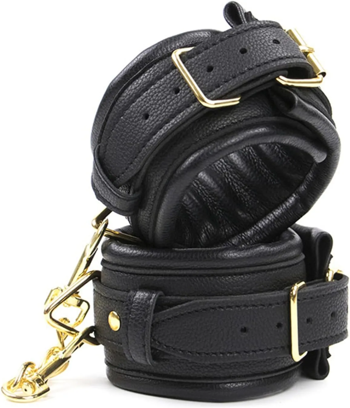 Soft Spong Padded Leather Bangles, Adjustable Ankle Bracelet with Chain Hook, Pin Buckle Bracelets Kits ?C Your Ultimate Cosplay Cuffs & Fashion Accessory