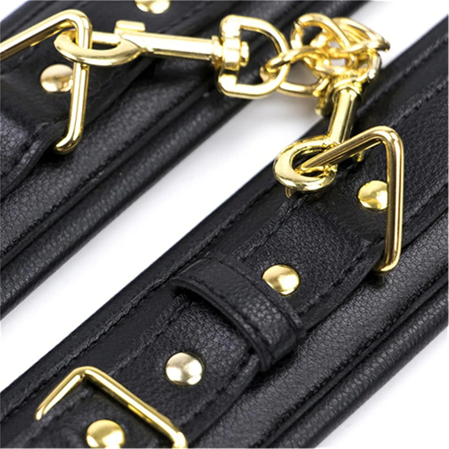 Soft Spong Padded Leather Bangles, Adjustable Ankle Bracelet with Chain Hook, Pin Buckle Bracelets Kits ?C Your Ultimate Cosplay Cuffs & Fashion Accessory