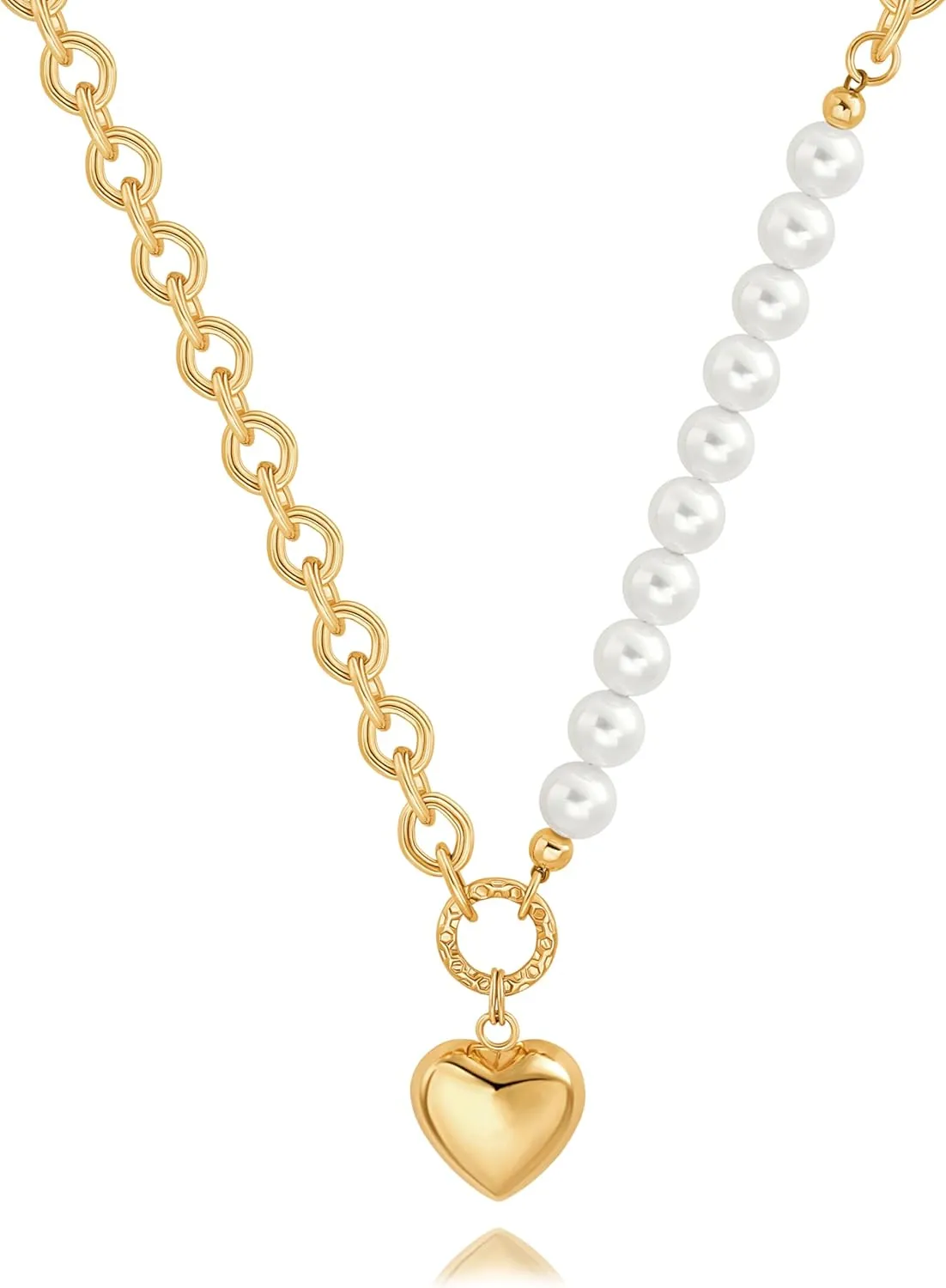 SOFYBJA 18k Gold Chain Choker Dainty Turquoise Beads Bar Necklace for Women Handmade Gemstone Jewelry for Mother's Day