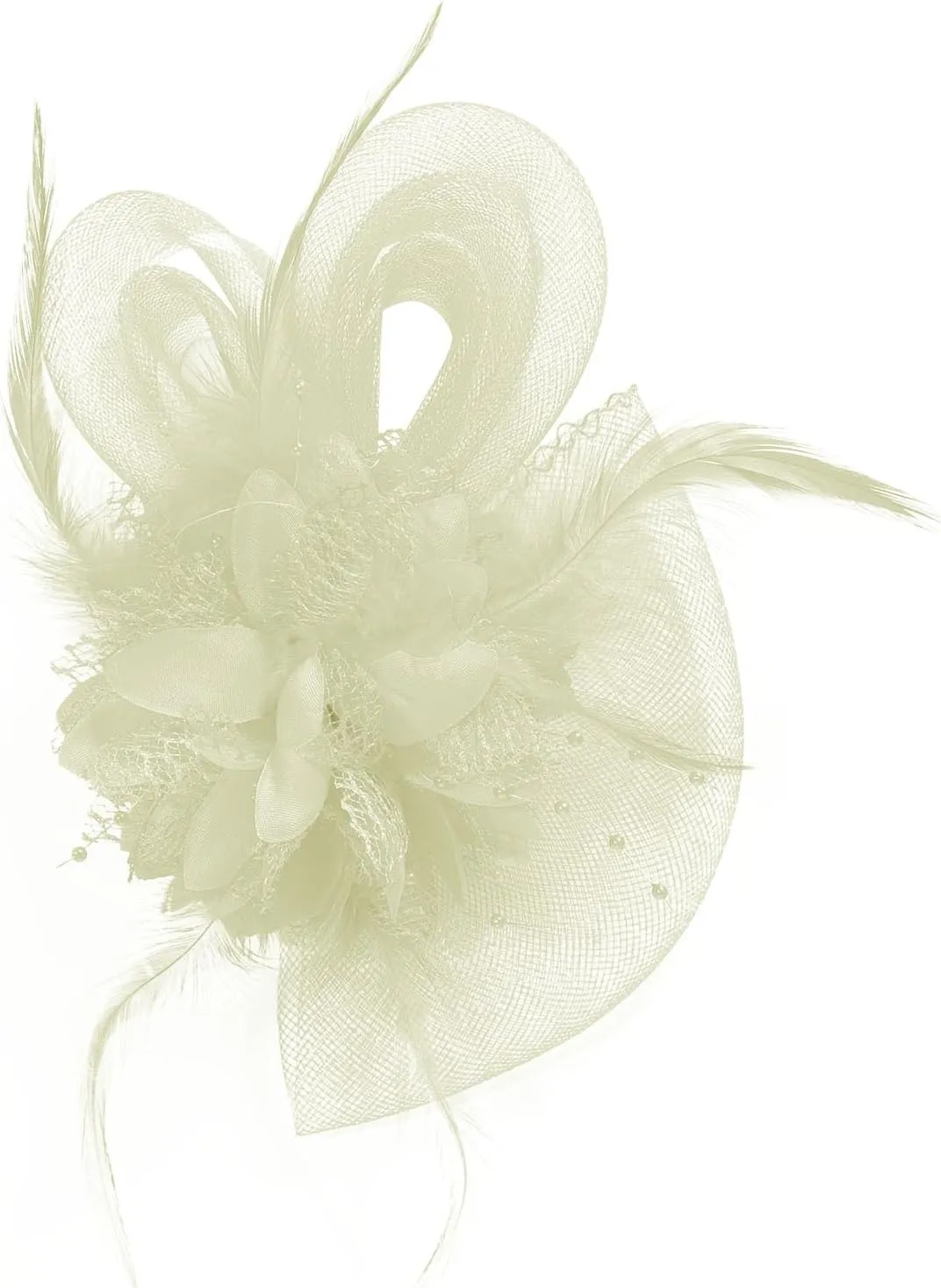 Song Qing Women's Fascinators Tea Party Hat Church Cocktail Derby Hat Wedding Feathers Mesh Headpiece