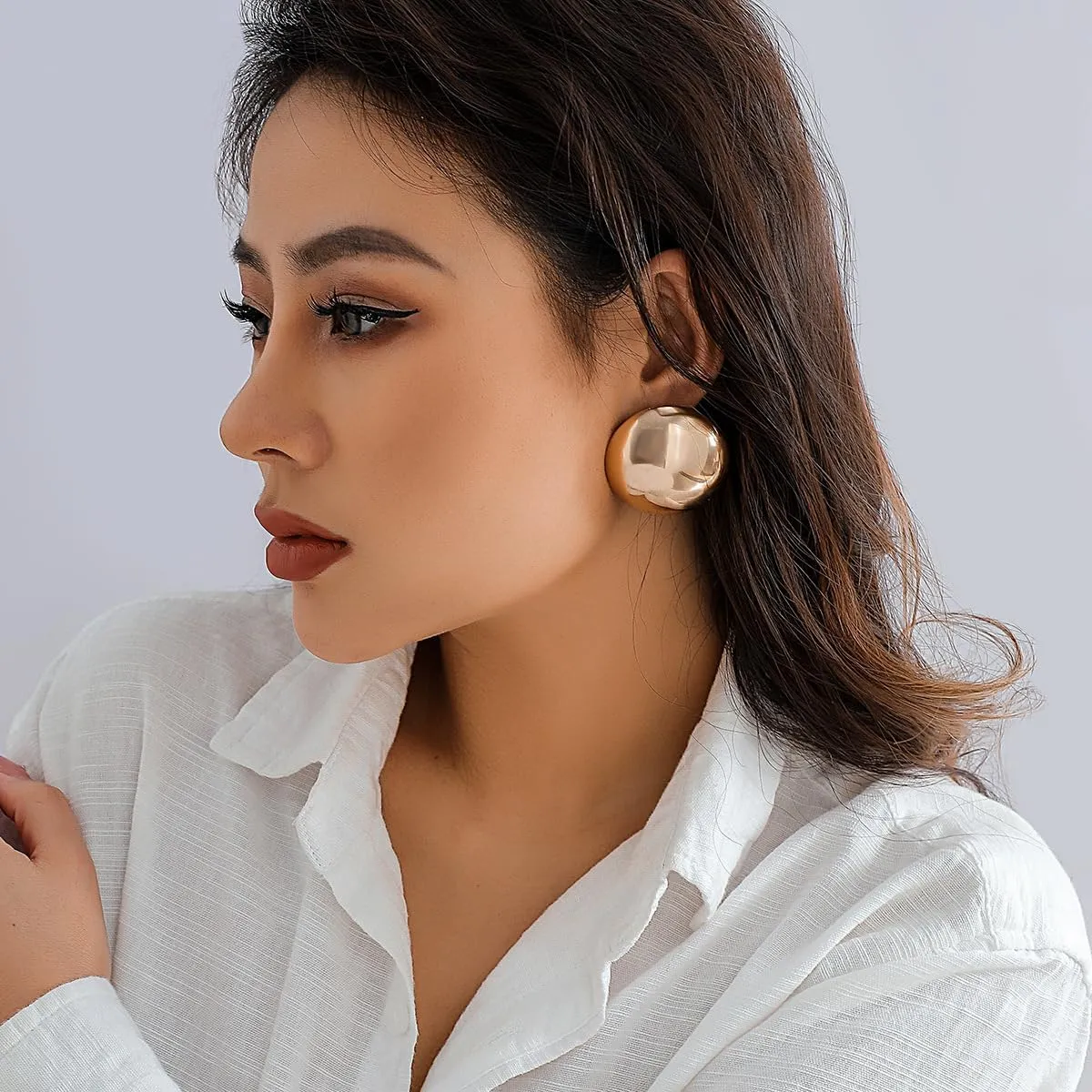 Starfish Earrings Gold Plated Large Chunky Beachy Ocean Conch Seashell Retro Stud Statement Earrings for Women Round/Flower/Teardrop/Love/Maple Leaf/Huggie Hoops Lightweight Drop Dangle Earrings