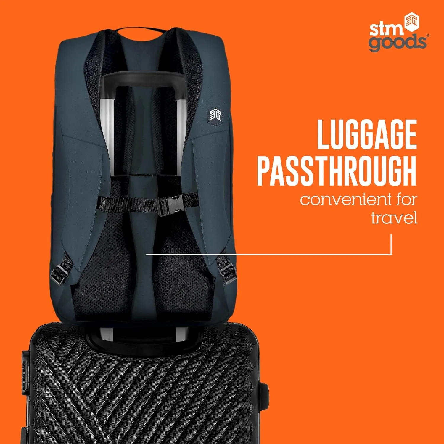 STM Myth 28L Backpack - Durable, Stylish, and Practical Laptop Backpack with Multiple Pockets - Fits 15" Laptop and 16" MacBook Pro with Maximum Laptop Protection - Magnet Black