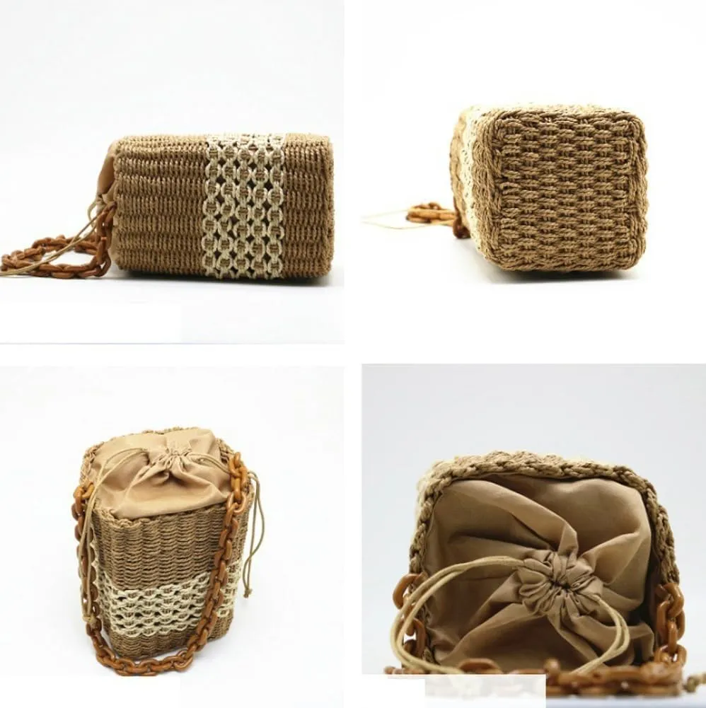 Straw Bag Beach Shoulder Bag for Women Fashion Woven Tote Bag Hobo Bag 2024 Casual Straw Beach Tote Bag Handbags, Camel, One Size
