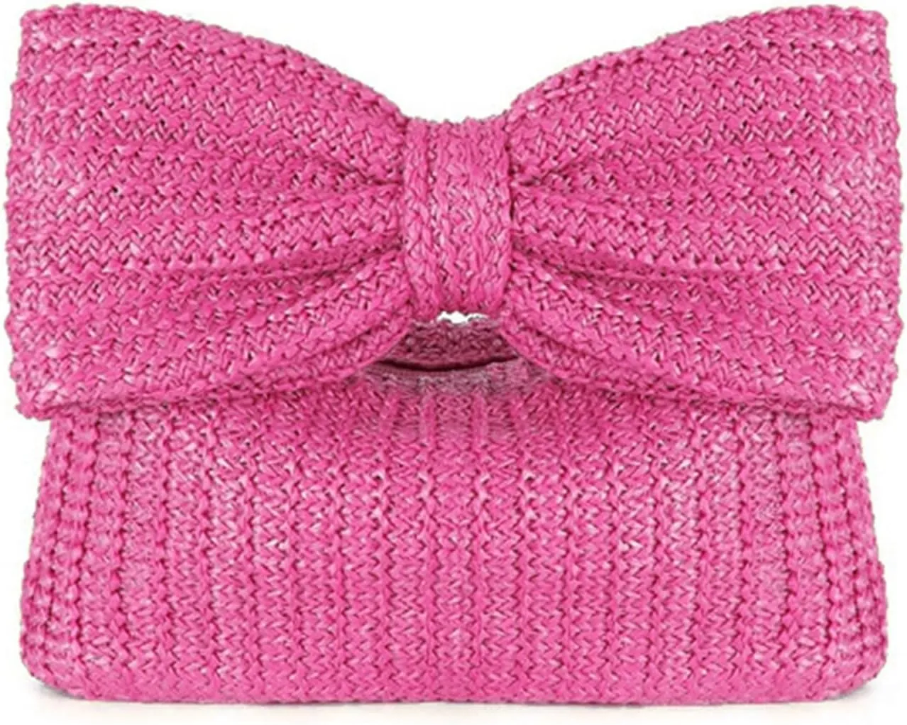 Straw Clutch Bag, Women Bow Purse, Summer Beach Woven Handbag, for Party Wedding Vocation 2024