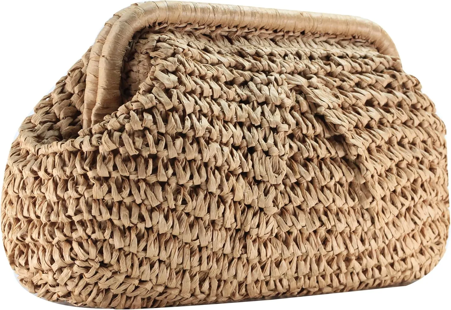 Straw Clutch Purse for Women Wedding Hand-Woved Evening Straw Handbag Party Wedding Summer Beach Bag