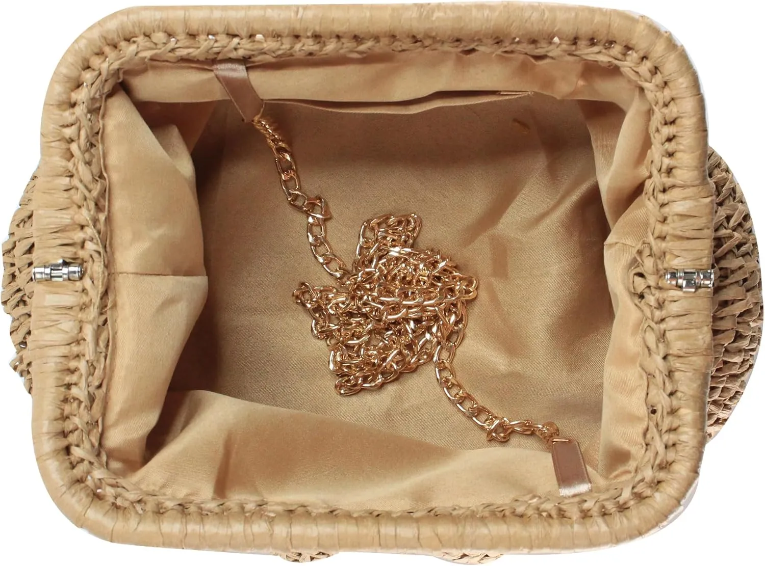 Straw Clutch Purse for Women Wedding Hand-Woved Evening Straw Handbag Party Wedding Summer Beach Bag