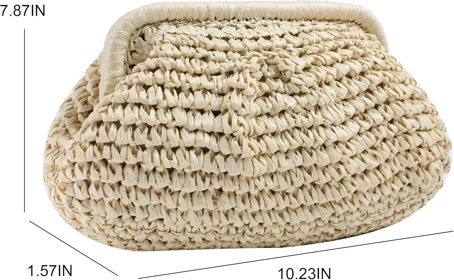 Straw Clutch Purse for Women Wedding Hand-Woved Evening Straw Handbag Party Wedding Summer Beach Bag